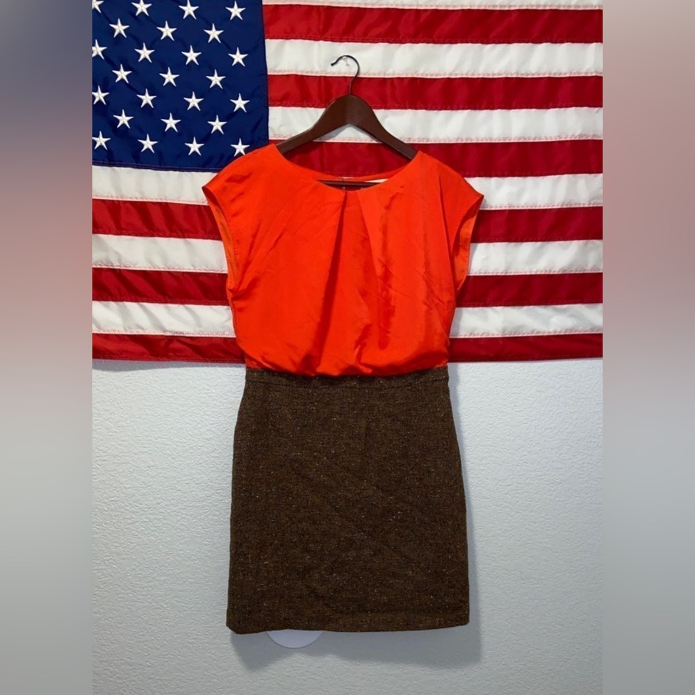 Vintage/Y2K Colorblock Wool mini dress by "Ann Loft" - Size -Petite -M